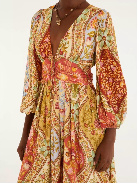 FARM Rio Dresses & Skirts - FARM Rio Whimsical Paisley Floral V-Neck Maxi Dress